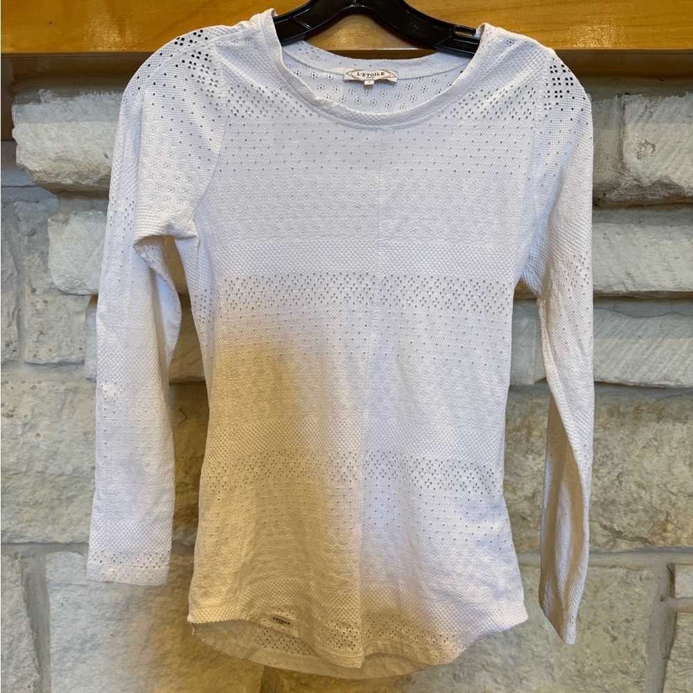 L'Etoile Sport White Perforated Top